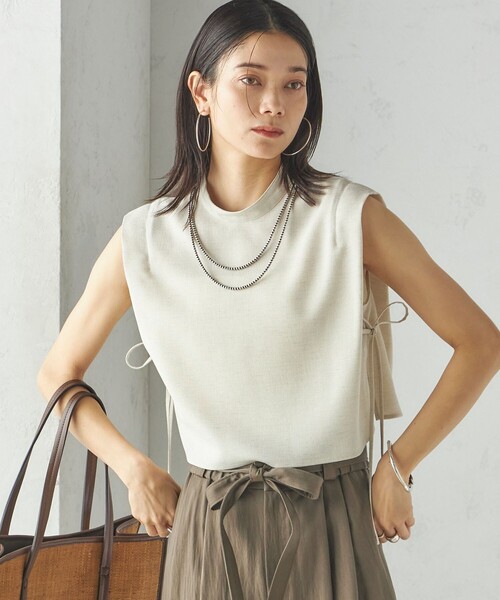 ブラウス シャツ 小泉里子コラボ:「手洗い可能」スラブ 綿麻混 ブラウス レディース