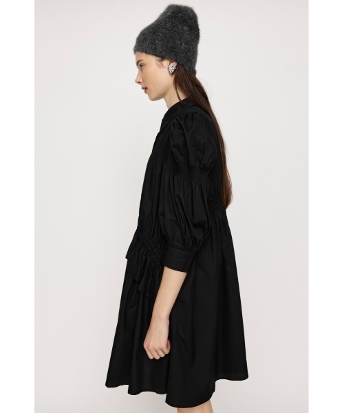 SLY ブラック シャツワンピース 半袖 SLY official(SLY official)｜SLYのシャツワンピースを使った