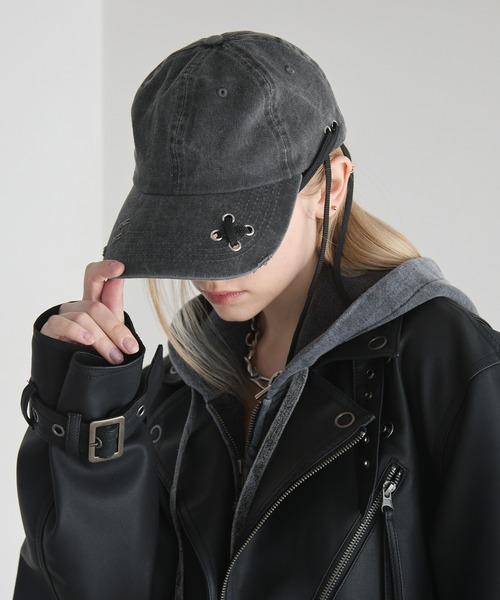 Spielio キャップ 帽子 「Spielio」Dove and cord design cap/ ハトメ