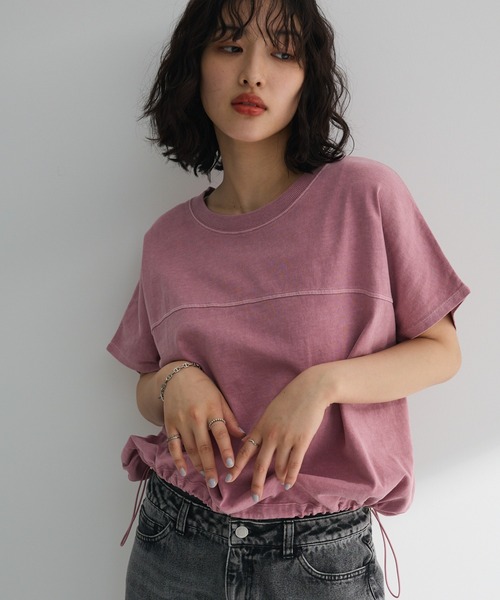 tシャツ バルーンパフドロストT レディース Green Parks tシャツ 裾ドロストバルーンTEE レディース