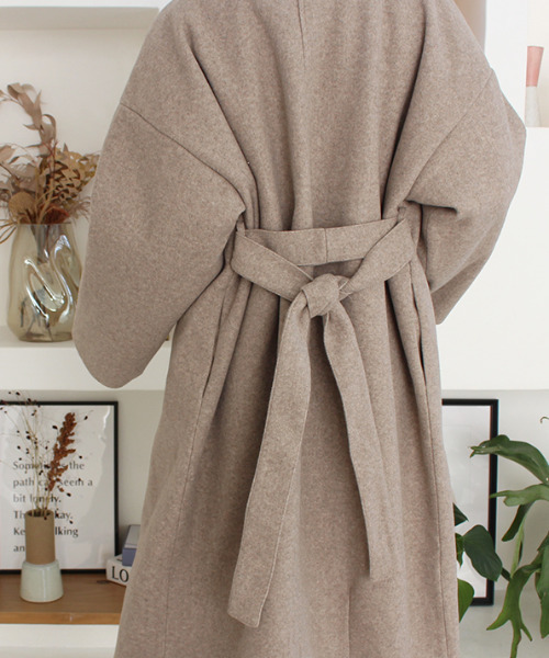 「MODE ROBE」 ノーカラーコート FREE モカ レディース_画像5