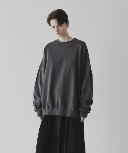 「remer」 スウェットカットソー MEDIUM ブラック メンズ