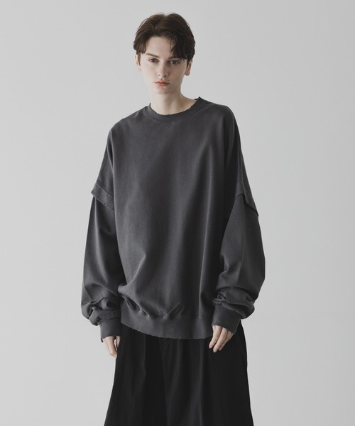「remer」 スウェットカットソー MEDIUM ブラック メンズ