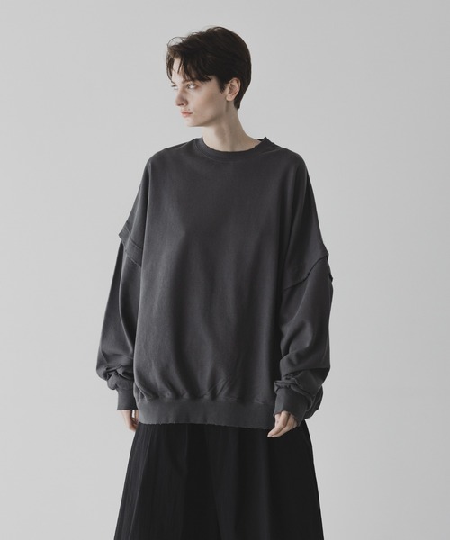 「remer」 スウェットカットソー MEDIUM ブラック メンズ