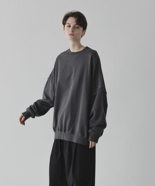 「remer」 スウェットカットソー MEDIUM ブラック メンズ