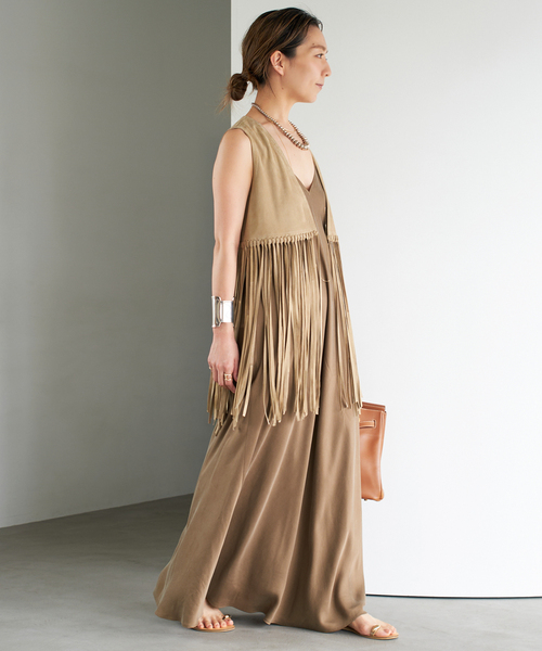 Deuxieme Classe Taffeta Camisole ドレス 38 Deuxieme Classe（ドゥーズィエムクラス） ワンピース *Cu/R Camisole