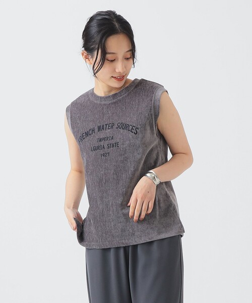 tシャツ ベロア フロッキー プリント Tシャツ レディース