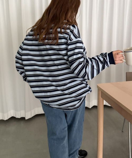 「CANAL JEAN」 長袖カットソー ONE SIZE グレー レディース CANAL JEAN 「CANAL JEAN」 長袖カットソー ONE SIZE グレー