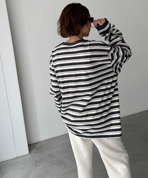 「CANAL JEAN」 長袖カットソー ONE SIZE グレー レディース CANAL JEAN 「CANAL JEAN」 長袖カットソー ONE SIZE グレー