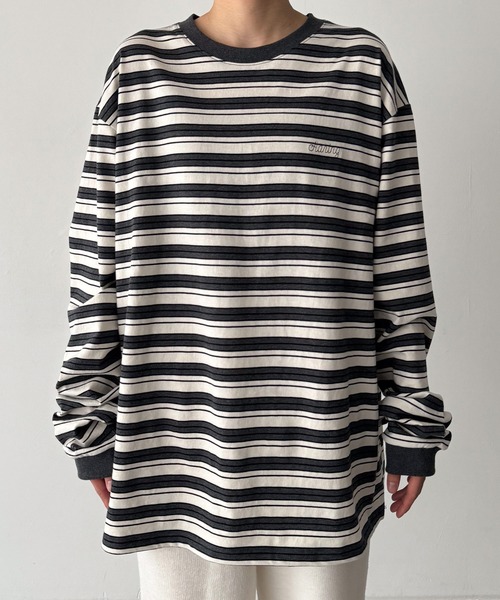 「CANAL JEAN」 長袖カットソー ONE SIZE グレー レディース CANAL JEAN 「CANAL JEAN」 長袖カットソー ONE SIZE グレー