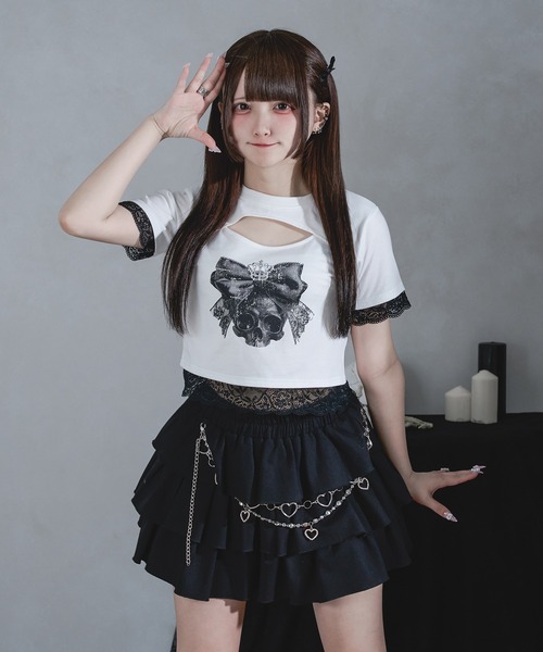 Pal elfy tシャツ 半袖 カットオフデザインミニTシャツ レディース 