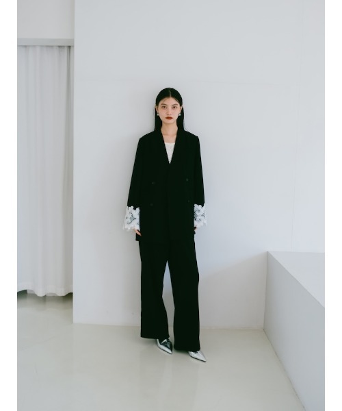 sahara（サハラ） ジャケット ノーカラージャケット Lace Cuff Over