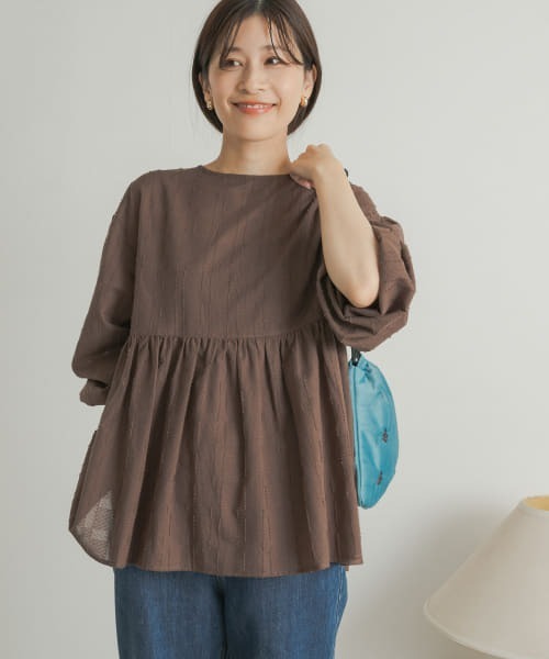 「URBAN RESEARCH DOORS」 長袖ブラウス MEDIUM ブラウン レディース