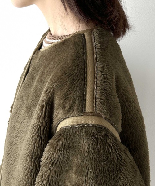 「Java」 ノーカラージャケット SMALL ブラウン レディース_画像4