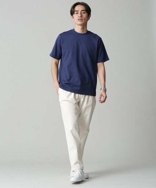 「NANO universe」 7分袖Tシャツ L ホワイト メンズ