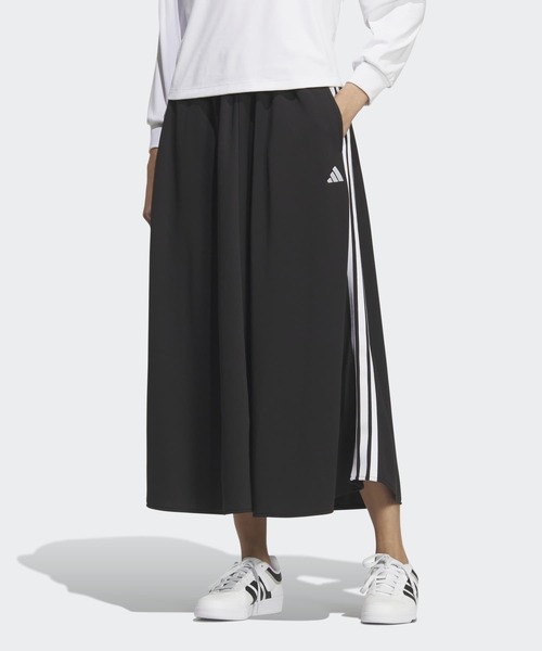 新品XXS Adidas 3-Stripes スカート グレー　JC6124 adidas スカート スリーストライプス ロングスカート