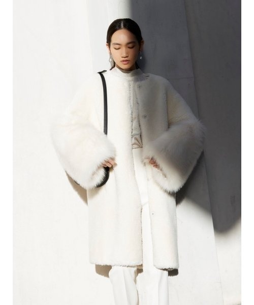 CELFORD（セルフォード） ノーカラーコート 36 ベージュ レディース