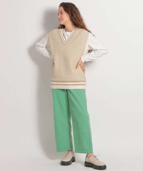 「niko and...」 チノパンツ MEDIUM イエロー レディース