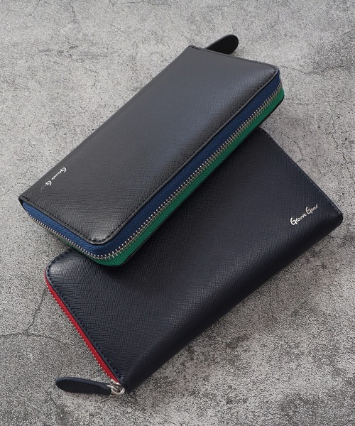 【美品】スマイソン 現行 PANAMA ラウンドジップ 財布 サフィアーノレザー 美品】スマイソン 現行 PANAMA ラウンドジップ 財布