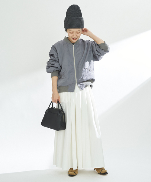 plage（プラージュ） ジップアップブルゾン FREE グレー レディース