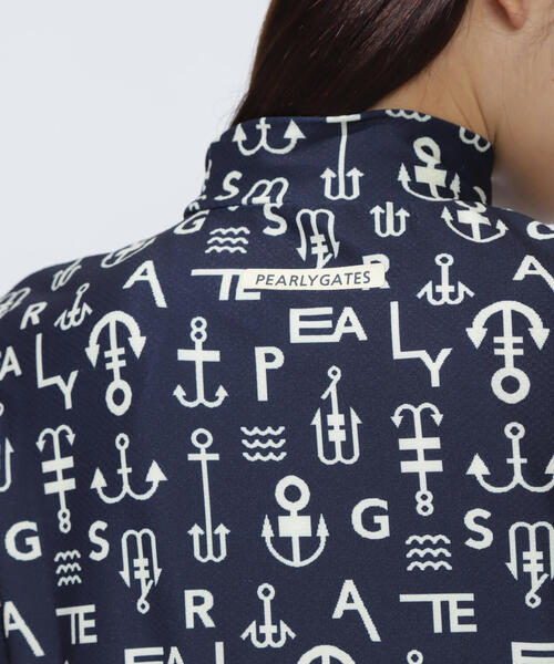 PEARLY GATES tシャツ 「PEARLY GATES」アンカーロゴ柄プリント