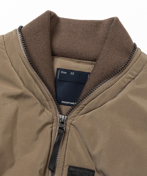 meanswhile（ミーンズワイル） ma1 ma-1 Loop Zip MA1 メンズ