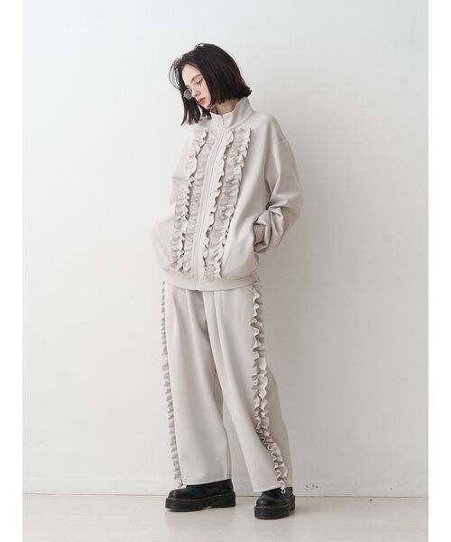jouetie（ジュエティ） ワイドパンツ パンツ バレルレッグフリル