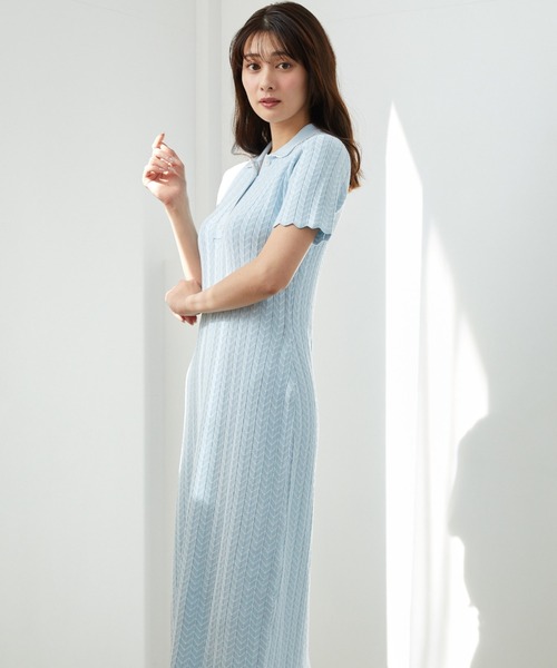 Her lip to 半袖ワンピース M ブルー レディース : ZOZOTOWN Yahoo!店