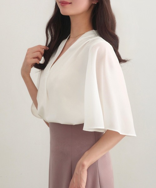 「CENEA」 半袖ブラウス MEDIUM ブラック レディース_画像3