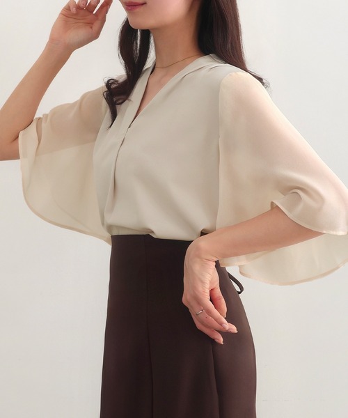 「CENEA」 半袖ブラウス MEDIUM ブラック レディース_画像7