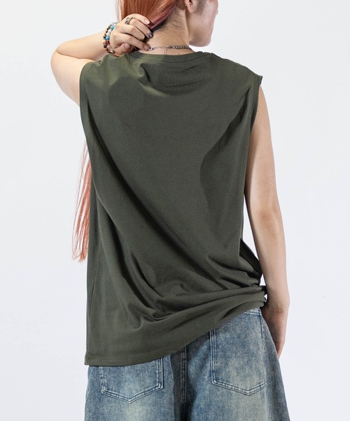 「JOHN'S CLOSET」 「ROLLING STONES」ノースリーブトップス X-LARGE グリーン メンズ_画像7