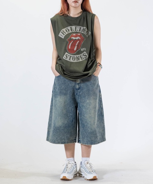 「JOHN'S CLOSET」 「ROLLING STONES」ノースリーブトップス X-LARGE グリーン メンズ_画像8