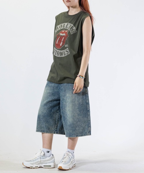 「JOHN'S CLOSET」 「ROLLING STONES」ノースリーブトップス X-LARGE グリーン メンズ_画像9