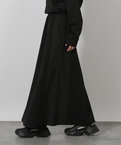【16日までお値下げ価格】希少♡南アフリカ産 ブラック スプリットクォーツ LAKOLE（ラコレ） ロング スカート 布帛切替カットフレアスカート
