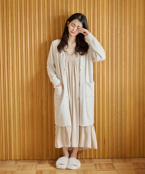 TUNIC ルームウェア　ガウン　ロング パジャマ ルームウェア 「LAFUKU/ラフク」もちふわマシュマロニット