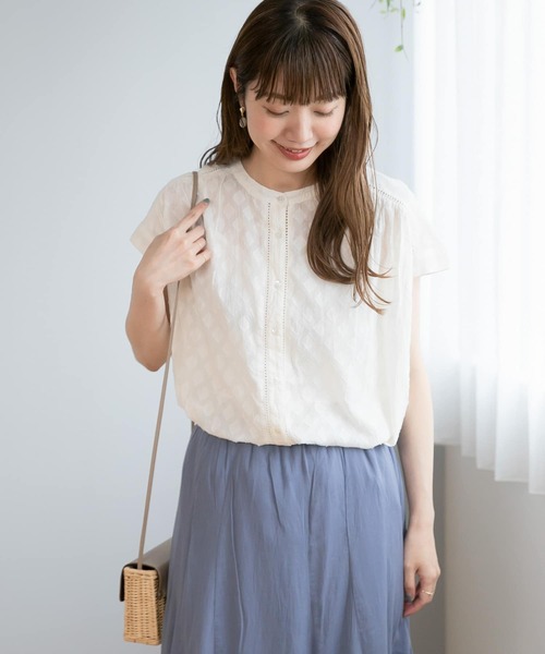 「URBAN RESEARCH Sonny Label」 半袖ブラウス FREE ブルー レディース_画像5