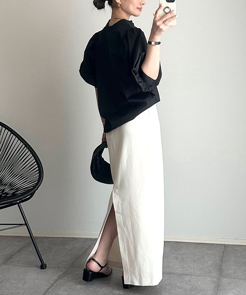 「andme」 「alma design」7分袖ブラウス M オフホワイト レディース_画像4