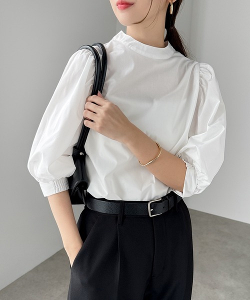 「andme」 「alma design」7分袖ブラウス M オフホワイト レディース_画像9