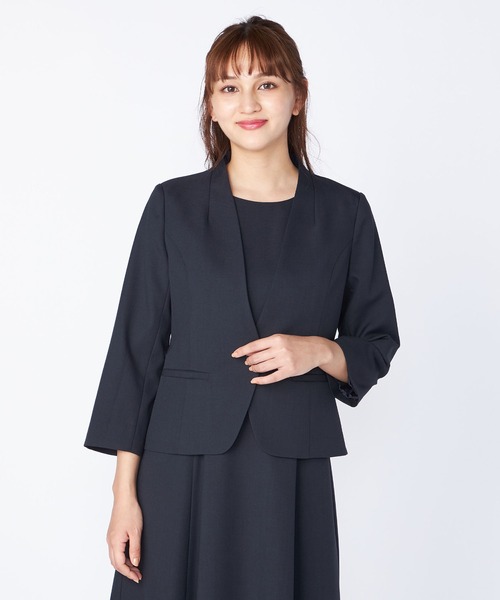 LAISSE PASSE（レッセパッセ） ノーカラージャケット SMALL ネイビー