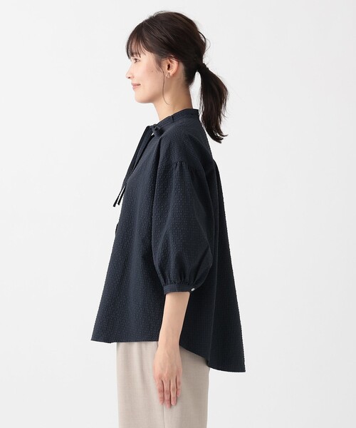 「Afternoon Tea」 7分袖ブラウス MEDIUM ネイビー レディース_画像2