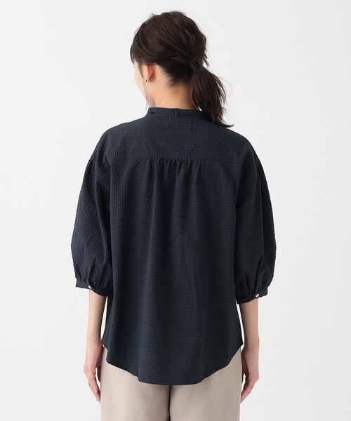 「Afternoon Tea」 7分袖ブラウス MEDIUM ネイビー レディース_画像3