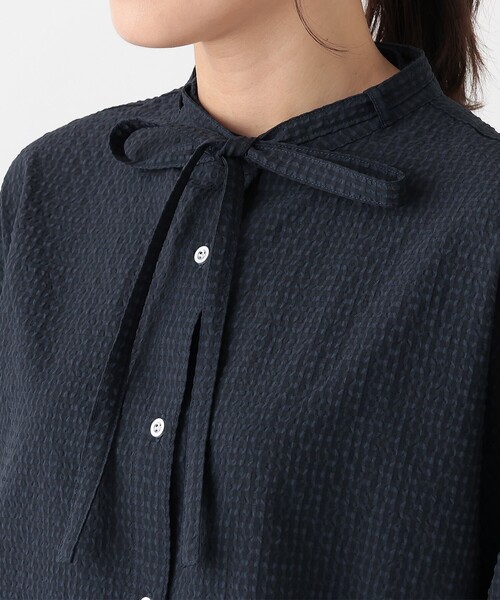 「Afternoon Tea」 7分袖ブラウス MEDIUM ネイビー レディース_画像4