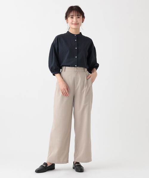 「Afternoon Tea」 7分袖ブラウス MEDIUM ネイビー レディース_画像5