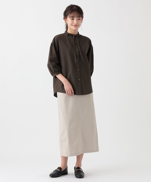 「Afternoon Tea」 7分袖ブラウス MEDIUM ネイビー レディース_画像8