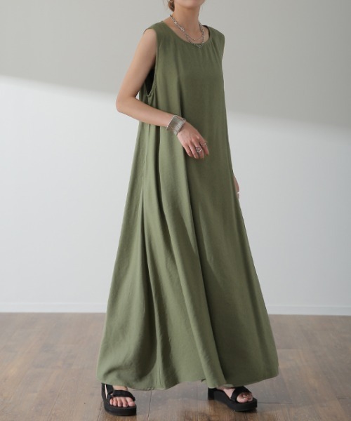 「HUG.U」 ノースリーブワンピース - ブラック レディース_画像2