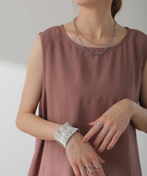 「HUG.U」 ノースリーブワンピース - ブラック レディース_画像3