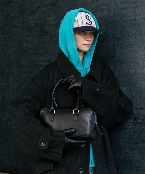 Square Utility Leather Bag/スクエアレザーバッグ soerte ハンドバッグ Square Utility Leather Bag / スクエアレザー