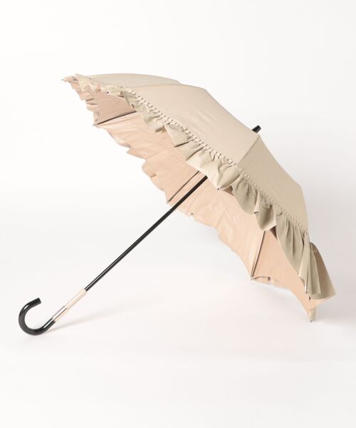未使用　グレイシー　ムーンバット　日傘　フリル　ベージュ　晴雨兼用　バイカラー MOONBAT（ムーンバット） 日傘 折りたたみ傘 一級遮光 晴雨兼用