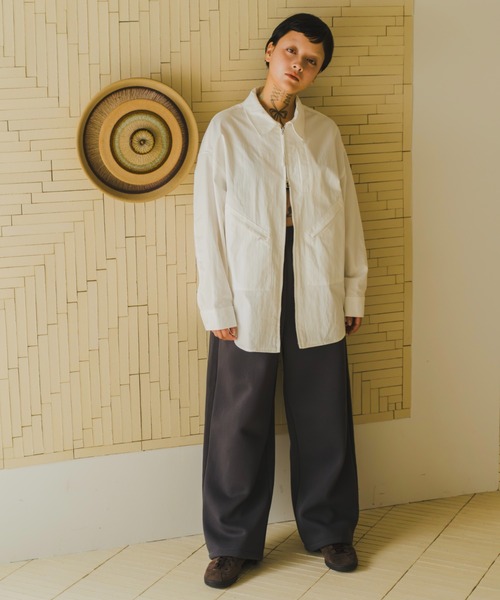 lit コート アウター Twill Zip Shirt Jacket レディース : ZOZOTOWN