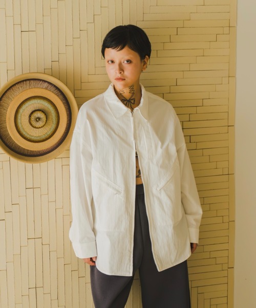 lit コート アウター Twill Zip Shirt Jacket レディース : ZOZOTOWN